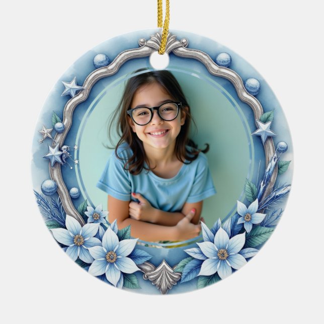 2 sided Memorial  Julgransprydnad Keramik (Framsidan)