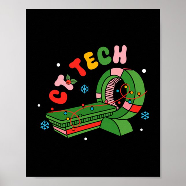 (2 Sided) Santa's Favorite Ct Tech Christmas Techn Poster (Framsidan)