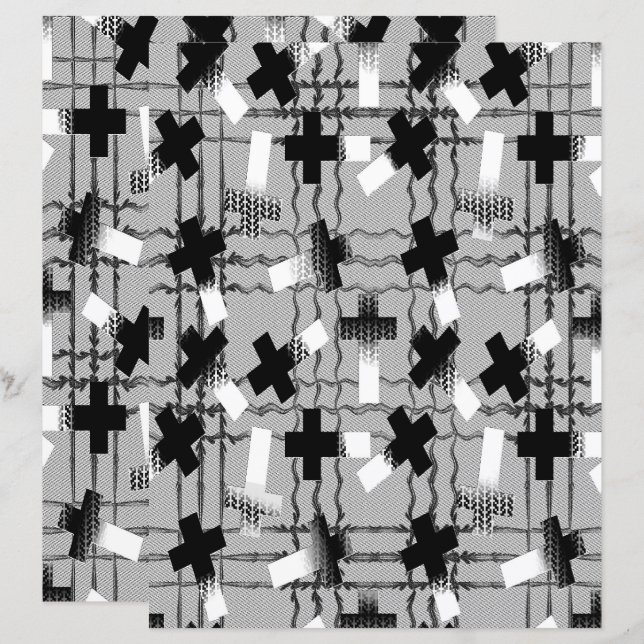 2-Sided Sown in Faith Lt Grayscale Scrapbook Page (Fram/baksida)