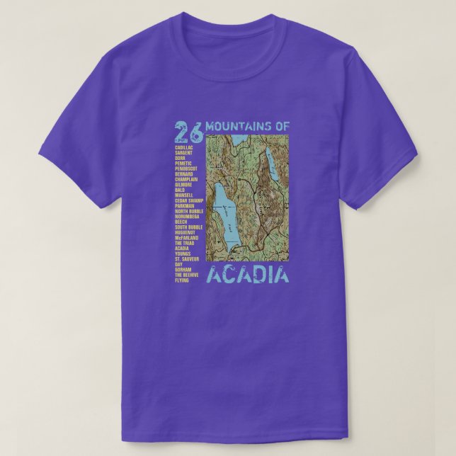 2-SIDERAD Acadia/Maine T Shirt (Design framsida)