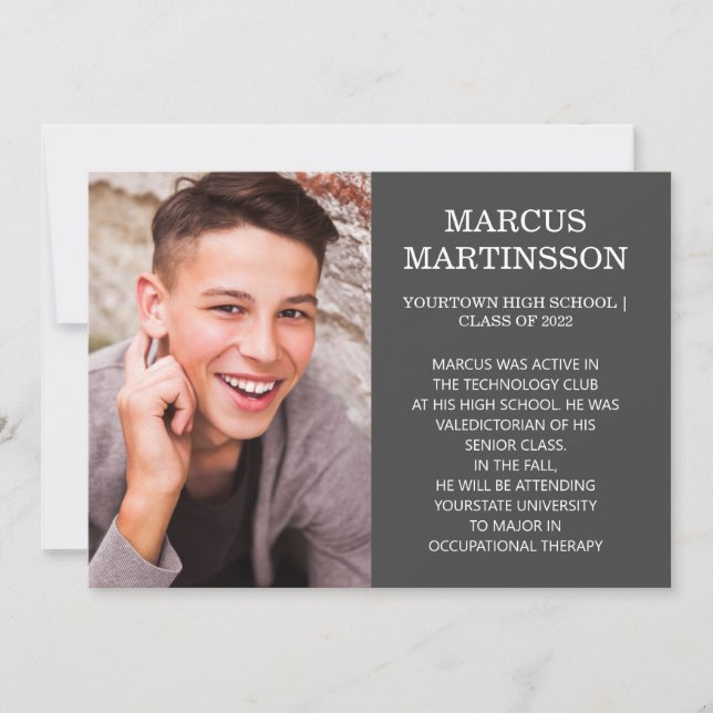 2-sidig bruna Studenten 3-fotomeddelande Meddelande (Framsida)