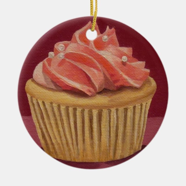 2-sidig cupkakor-ornament julgransprydnad keramik (Framsidan)