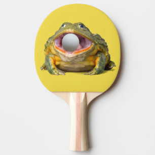 2-sidig, fin, bred mungroda med Boll i munnen Pingisracket