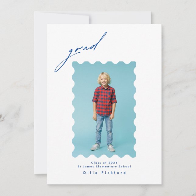 2-sidig foto 2025 Elementary Student Vågigt Gräns Meddelande (Framsida)