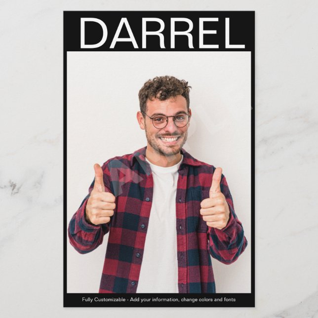 2-sidig fotokompositutfärdare (Zed Card Actor) Flygblad (Framsidan)