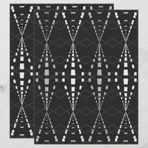 2-sidig Ley Lines B&W Scrapbookssida