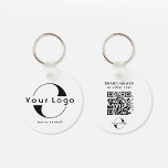 2-sidig Logotyps- och QR-kod för rent företag K Nyckelring<br><div class="desc">Kortkedjor för personlig,  ljus och vattentät Logotyp med en enkel minimidesign. Lägg till URL:en för att skapa QR-kod,  logotyp och text.</div>
