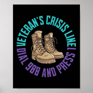 (2-sidig) Medvetenhet om militära veteraners själv Poster