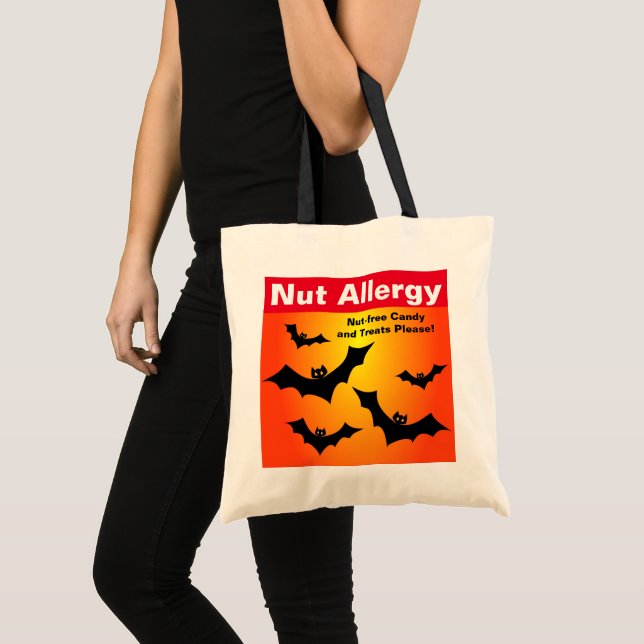 2-sidig Nöt Allergy Nöt-Free Candy Halloween Treat Tygkasse (Framsida (produkt))
