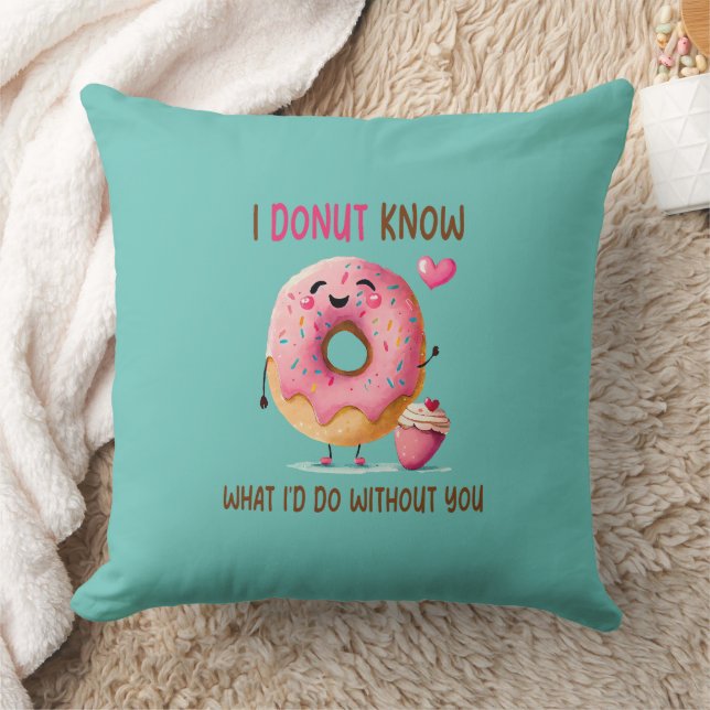 2-sidig personlig söt donut-kudde kudde (Filt)