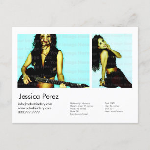 2-sidig skådespelare och modell 2-korthörarkomp vykort