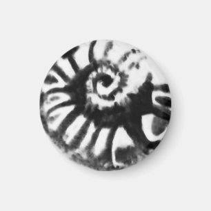 2-sidiga, fossila, svarta knappar magnet