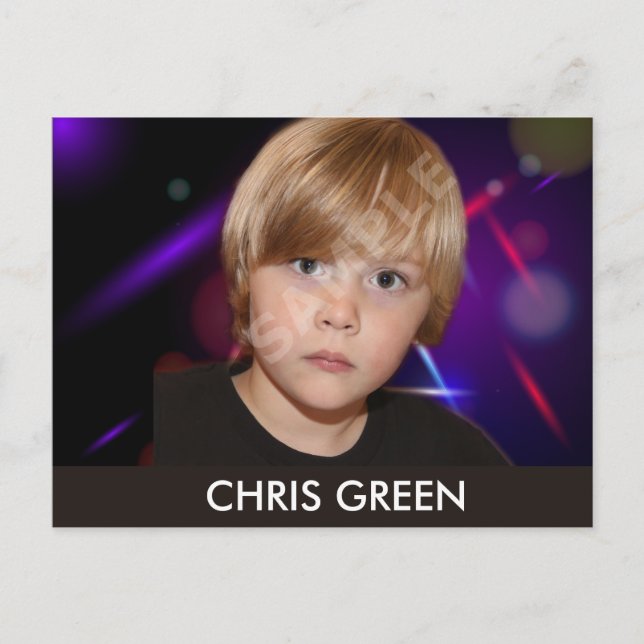 2-sidiga huvudskärmskort för Actor-modell Vykort (Framsida)