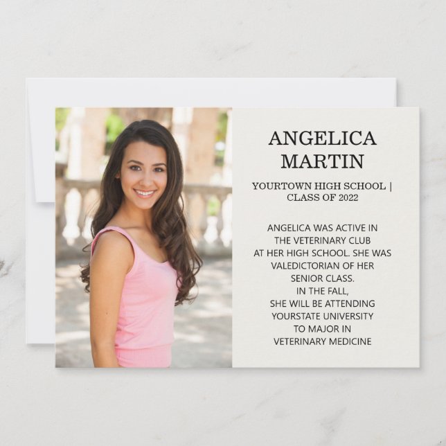 2-sidiga meddelanden om fotoinformation för Studen (Framsida)