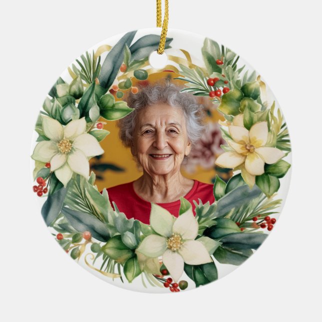 2 sidiga minnesstund - julprydnad julgransprydnad keramik (Framsidan)