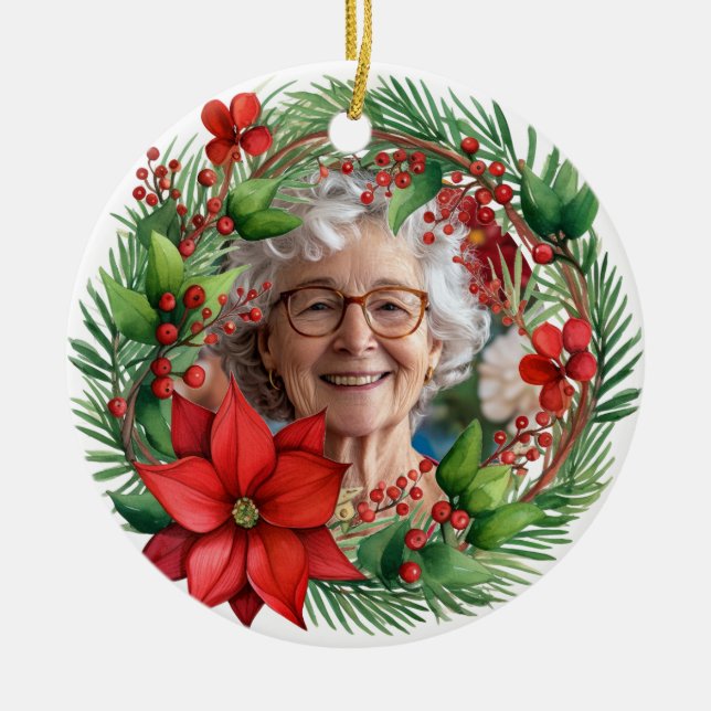 2 sidiga minnesstund - julprydnad julgransprydnad keramik (Framsidan)