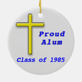 2-sidiga Saint Alice School Färg Patch Julgransprydnad Keramik