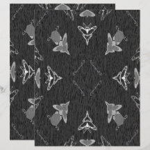 2-sidigt Flying High i B&W Scrapbookpapper