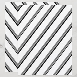 2-sidigt W&B diagonalt randigt scrapbookblad