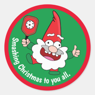 🎅 2 sidokörta anpassadet julklapp runt klistermärke