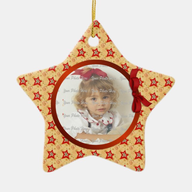 2 sidor - Ett stjärnfoto med ornament (Framsidan)
