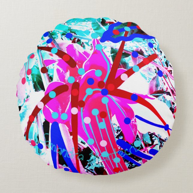 2 SIDOR FESTIVA FLÖDESRUNDA Pillow Rund Kudde (Framsidan)