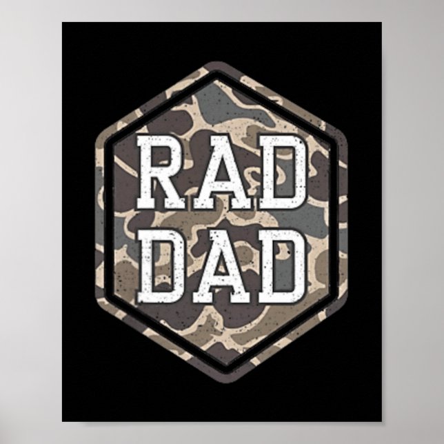 2 sidor Kamouflage Rad pappa Retro kamouflage papp Poster (Framsidan)