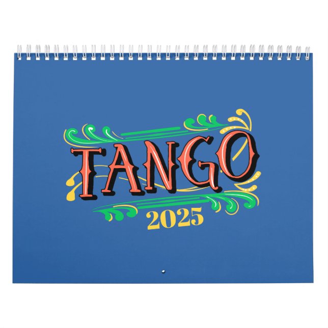 2 sidor, medel, endast 2 025 Tango Art och citatte Kalender (Omslag)