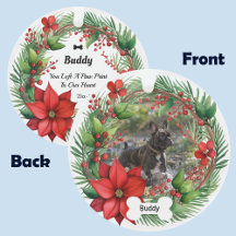 2 sidor Pet Memorial jul Ornament