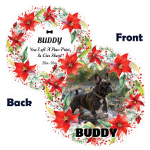 2 sidor Pet Memorial jul Ornament