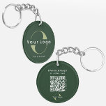 2 sidors Logotyps- och QR-kod för Grönt Company Bu<br><div class="desc">Nyckelkedja för akrylbaserad Logotyp i anpassningsbar med en enkel minimidesign,  tillverkad av ultrahållbar akrylsyra,  UV-resistent och vattentät. Lägg till URL:en för att skapa QR-kod. logotyp och text.</div>