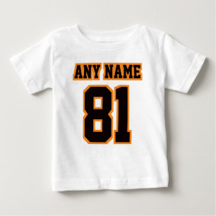 2 Sidovita BLACK ORANGE Romper Football Jersey T-shirt