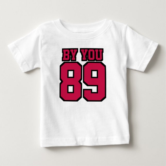 2 Sidovita CRIMSON RED BLACK One Biet Jersey T-shirt (Framsida)