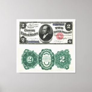 $2 Silver-sedelsserie 1891 Canvastryck