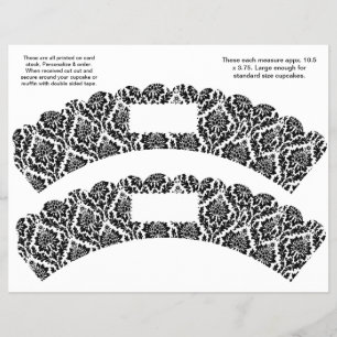 2 Skaddesignad Anpassningsbar Cupkakor Wrappers-Wr Reklamblad