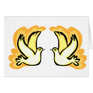 2 sköldpaddaduvor hälsningskort