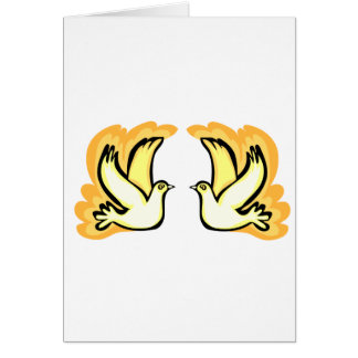 2 sköldpaddaduvor hälsningskort