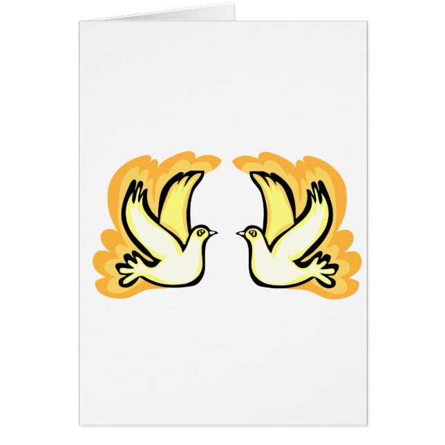 2 sköldpaddaduvor hälsningskort (Framsidan)