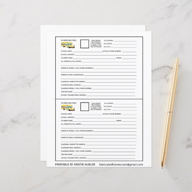 2 skolelever i Buss för Studenter och Plocka upp p (Fram/Back In Situ)