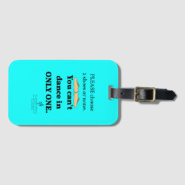 2 skor eller ingen cyan bagagebricka