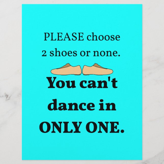 2 skor eller ingen cyan reklamblad (Framsidan)