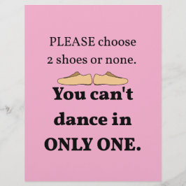 2 skor eller ingen Ljus rosa Reklamblad