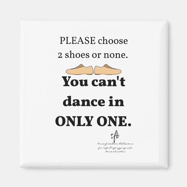 2 skor eller ingen vit magnet (Framsidan)