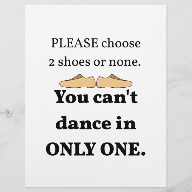 2 skor eller ingen vit reklamblad (Framsidan)