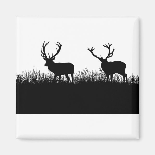 2 Stag bild Magnet (Framsidan)
