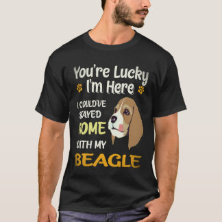 2 Stannade Hemma Med Min Beagle T Shirt