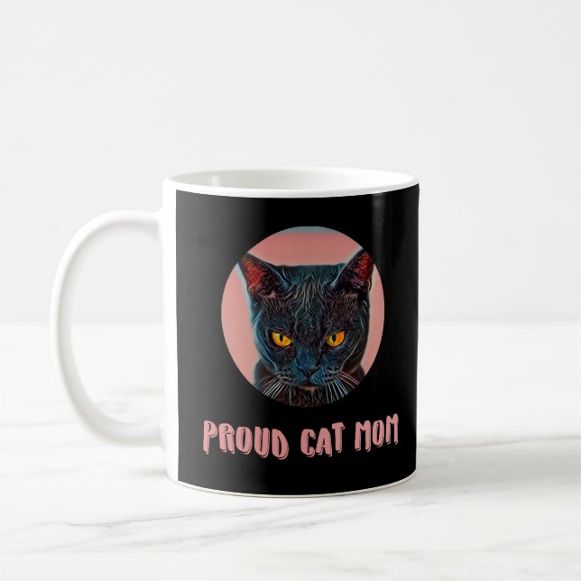 2.stolta skjortor av katt mamma,kattskinn,kattskin kaffemugg (Vänster)
