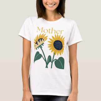 2 Stora solrosor med "Mor" T Shirt
