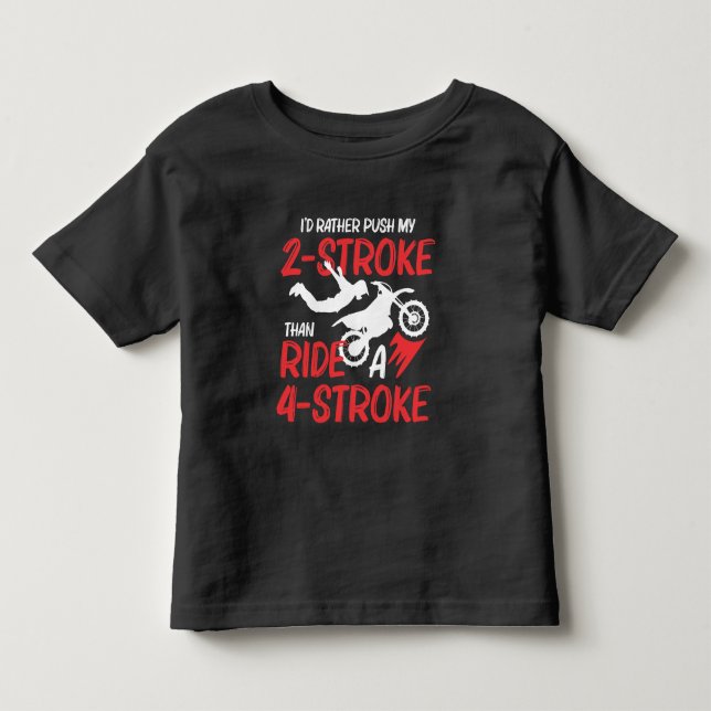 2 Stroke MX Motocross Dirt Bike Rider Supercross T Shirt (Framsida)