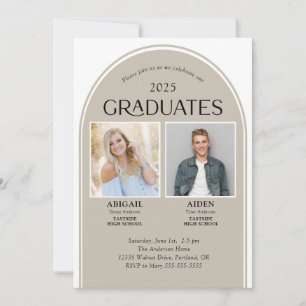 2 Student Arch Dubbla Studenten Inbjudningar